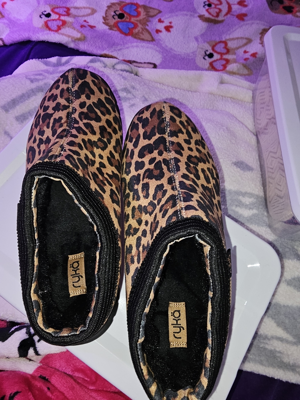 Ryka Leopard Print Slip-On Sneakers - Tan & Black NWOT